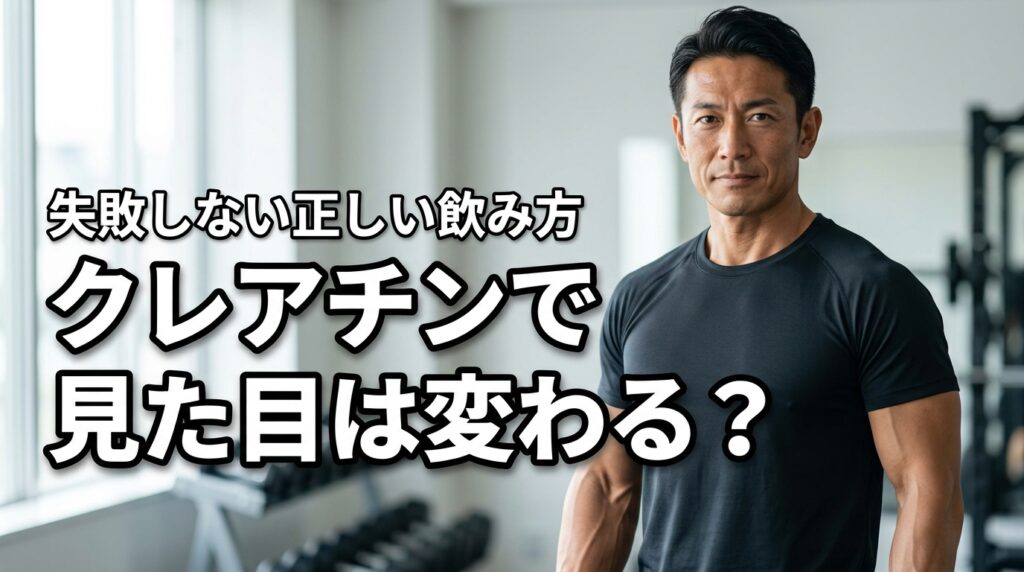 クレアチンで見た目はどう変化する？むくみや太る噂の真相と失敗しない飲み方を解説