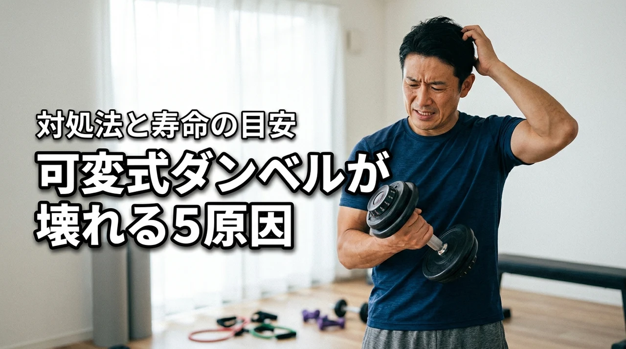 可変式ダンベルが壊れる5つの原因！ダイヤルが回らない時の対処法と寿命の目安