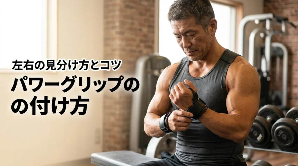 パワーグリップの付け方は？左右の見分け方や背中に効かせる巻き方のコツ