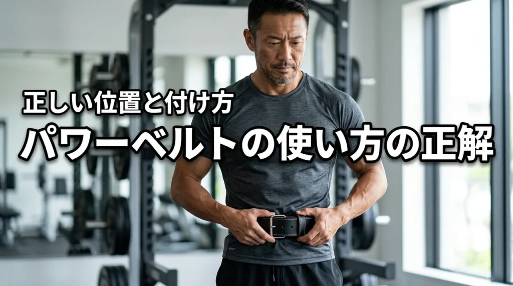 【腹圧の最大化】パワーベルトの使い方の正解！正しい巻く位置と付け方で安全に鍛える