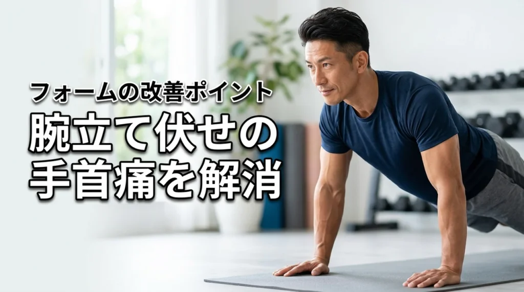 【痛みを解消】腕立て伏せで手首が痛い原因はフォームにあり！今すぐ試せる改善法