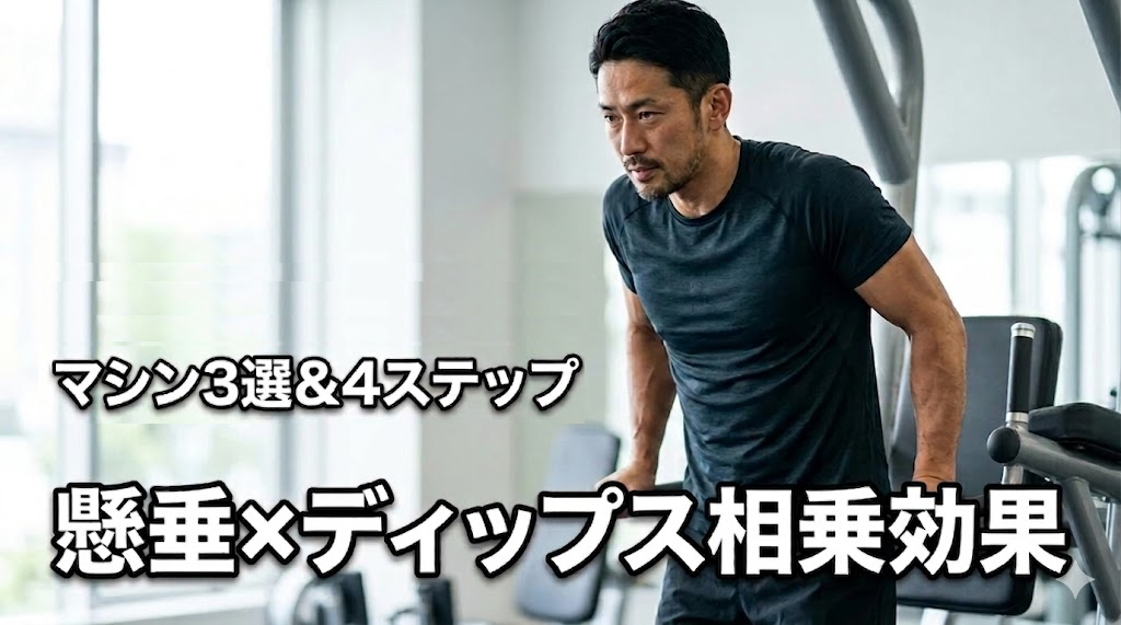 懸垂とディップスの相乗効果は？おすすめのマシン3選とメニュー4ステップを解説