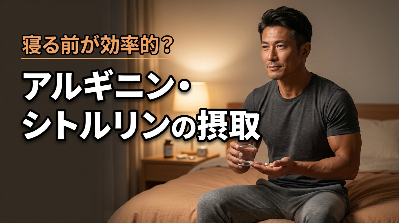 アルギニンやシトルリンは寝る前に飲むべき？いつ飲むのが効率的か悩む人へ解説