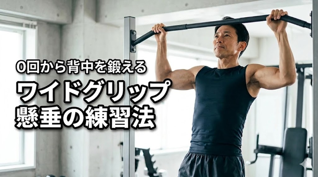 ワイドグリップで懸垂ができない人必見！効率よく背中を鍛える練習法とフォームのコツ