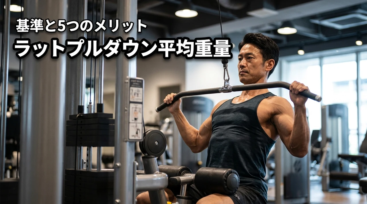ラットプルダウン平均は何キロ？レベル判定基準と重量を効率的に伸ばす5つのメリット
