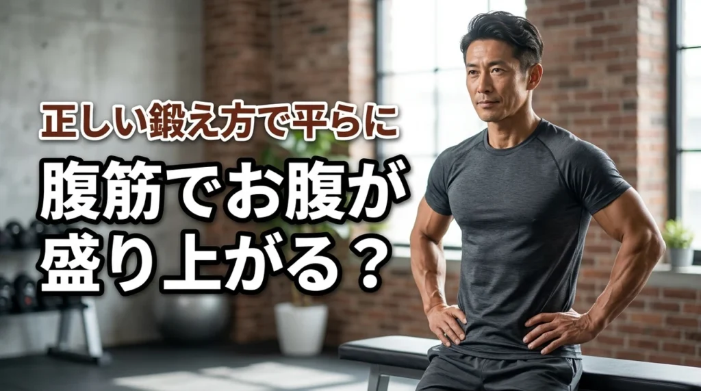 【逆効果】腹筋するとお腹が盛り上がるのを防ぐ！お腹を平らにする正しい鍛え方