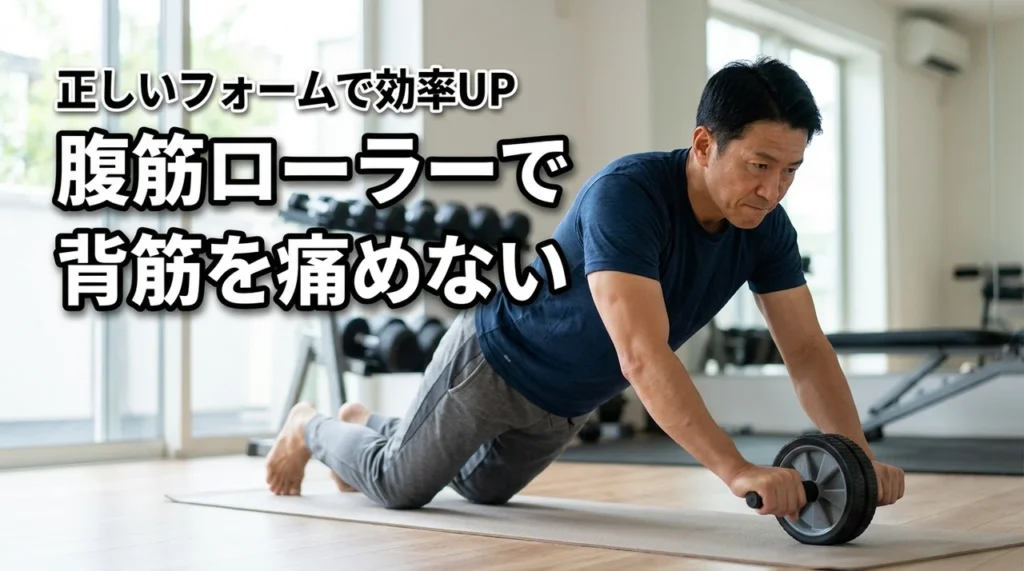 腹筋ローラーで背筋を痛めない方法は？効率よく鍛えるための正しいフォームを解説