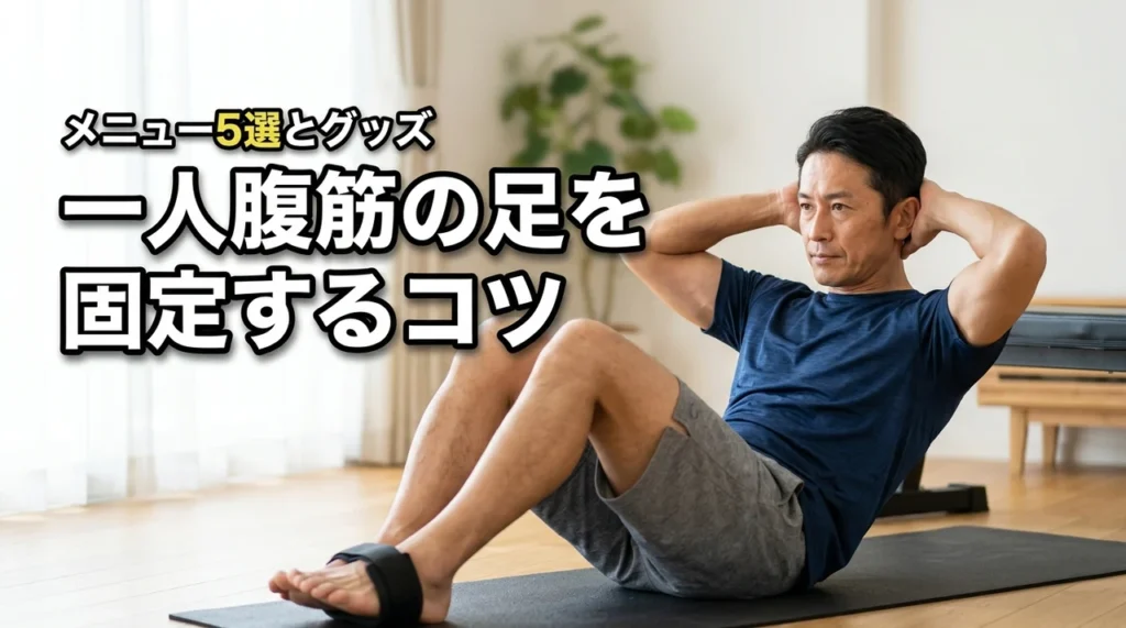 一人腹筋で足を固定するコツとおすすめグッズ！メニュー5選とNGフォームを解説