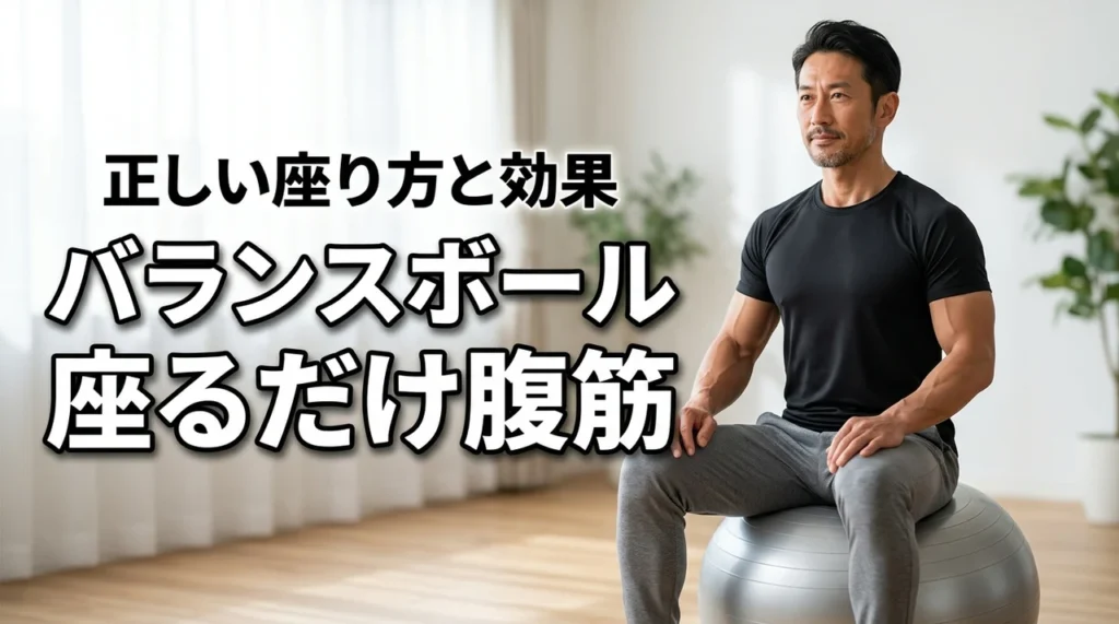 バランスボールに座るだけで腹筋は鍛えられる？気になる効果と正しい座り方を解説