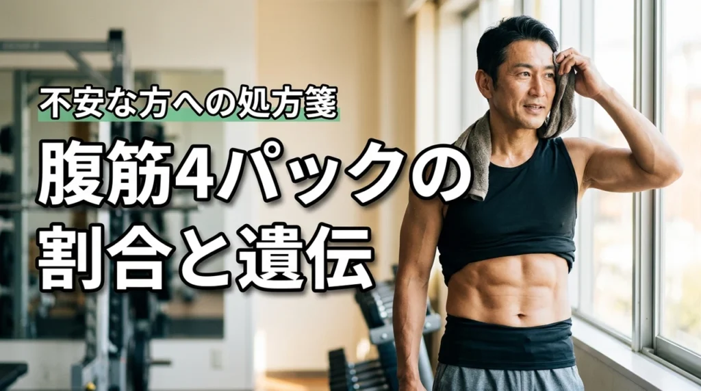腹筋が4パックになる割合と遺伝の関係は？異常じゃないか不安な人への処方箋
