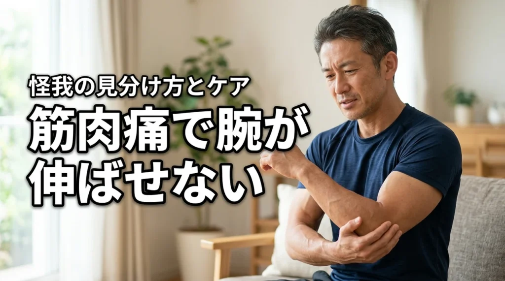 【筋肉痛で腕伸ばせない】怪我との見分け方は？不安を解消するケアとNG動作
