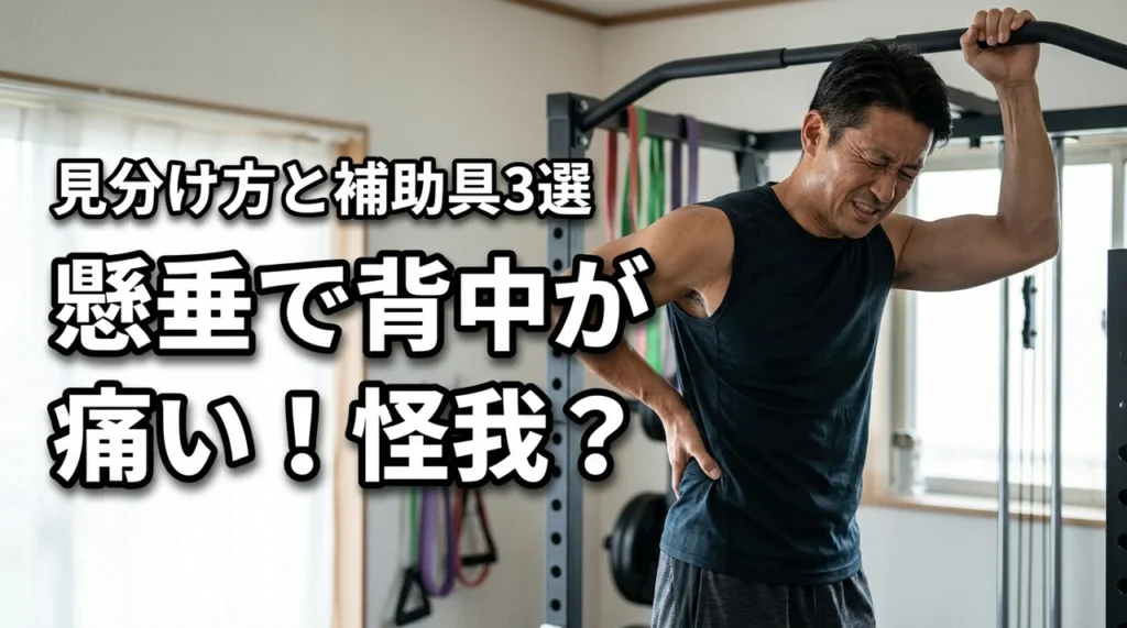 懸垂で背中痛いのは怪我？筋肉痛との見分け方や負担を減らす補助具3選を紹介
