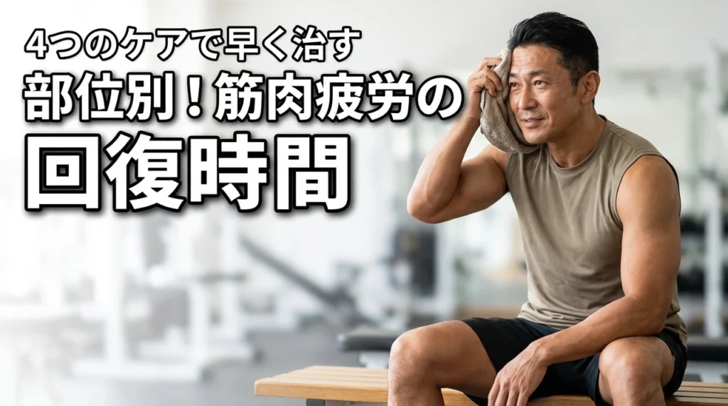 筋肉疲労の回復時間は何時間？部位別の目安と回復を早める4つのケア方法