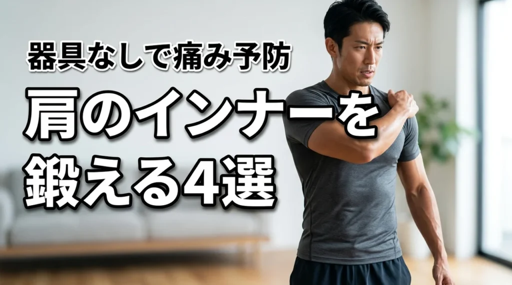 器具なしで肩のインナーマッスルを鍛える方法4選！自宅で手軽に痛みを予防しよう