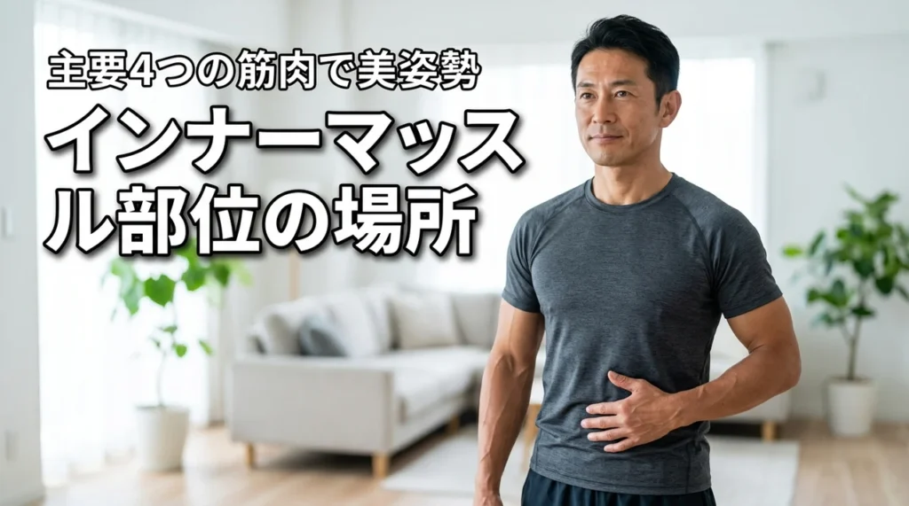 インナーマッスル部位の場所はどこ？主要な4つの筋肉を鍛えて美姿勢を手に入れる