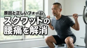 スクワットで腰が痛いのはなぜ？NGフォームを改善して腰痛を予防する正しいやり方