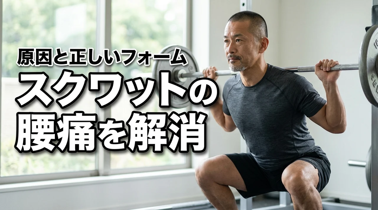 スクワットで腰が痛いのはなぜ？NGフォームを改善して腰痛を予防する正しいやり方