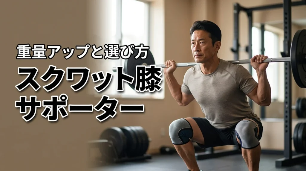 重量アップを狙うならスクワット膝サポーターは必須！失敗しない選び方と効果を伝授