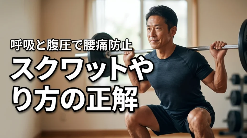 スクワットやり方の正解は呼吸にあり！腹圧を高めて腰痛を防ぐ正しいフォーム術