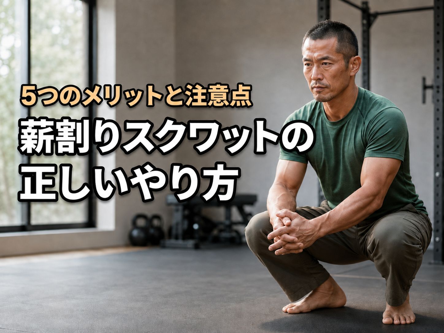 薪割りスクワットの正しいやり方と効果は？5つのメリットと3つの注意点を徹底解説