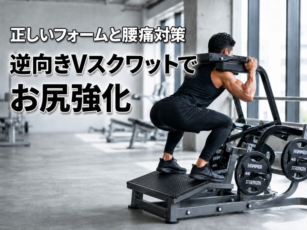 vスクワットを逆向きにするとお尻に効く？効果を高める正しいフォームと腰痛対策