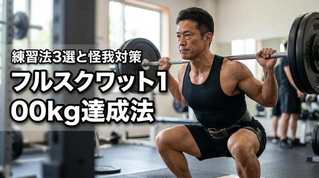 フルスクワット100kgのレベルは？達成するための3つの練習法と怪我防止策