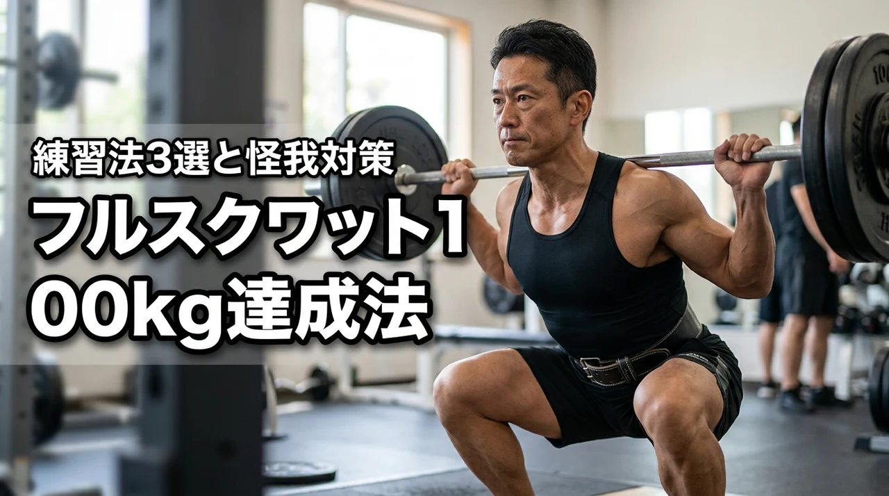 フルスクワット100kgのレベルは?達成するための3つの練習法と怪我防止策
