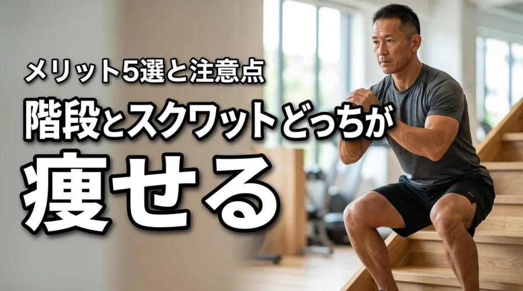 階段とスクワットはどっちが痩せる？下半身を効率的に鍛える5つのメリットと注意点