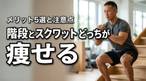 階段とスクワットはどっちが痩せる?下半身を効率的に鍛える5つのメリットと注意点