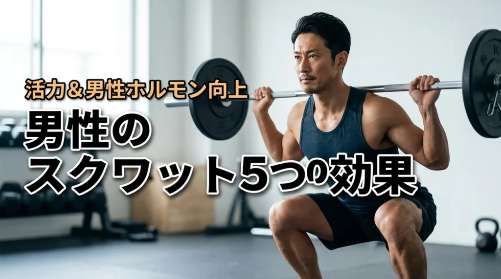 男性がスクワットで得られる5つの効果！活力アップや男性ホルモンへのメリット