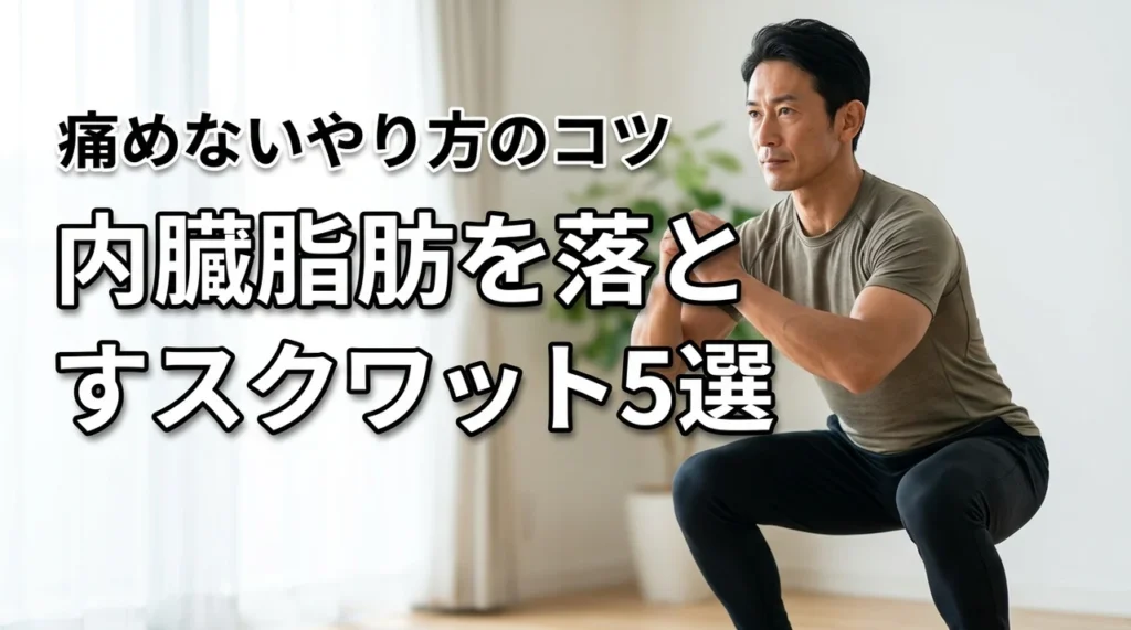 スクワットで内臓脂肪を効率よく落とす！痩せるやり方5選と痛めない注意点