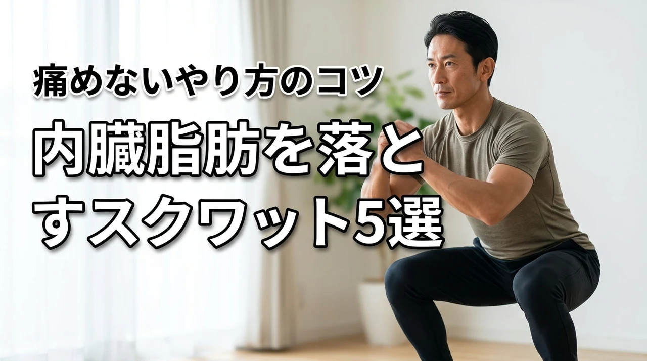 スクワットで内臓脂肪を効率よく落とす！痩せるやり方5選と痛めない注意点