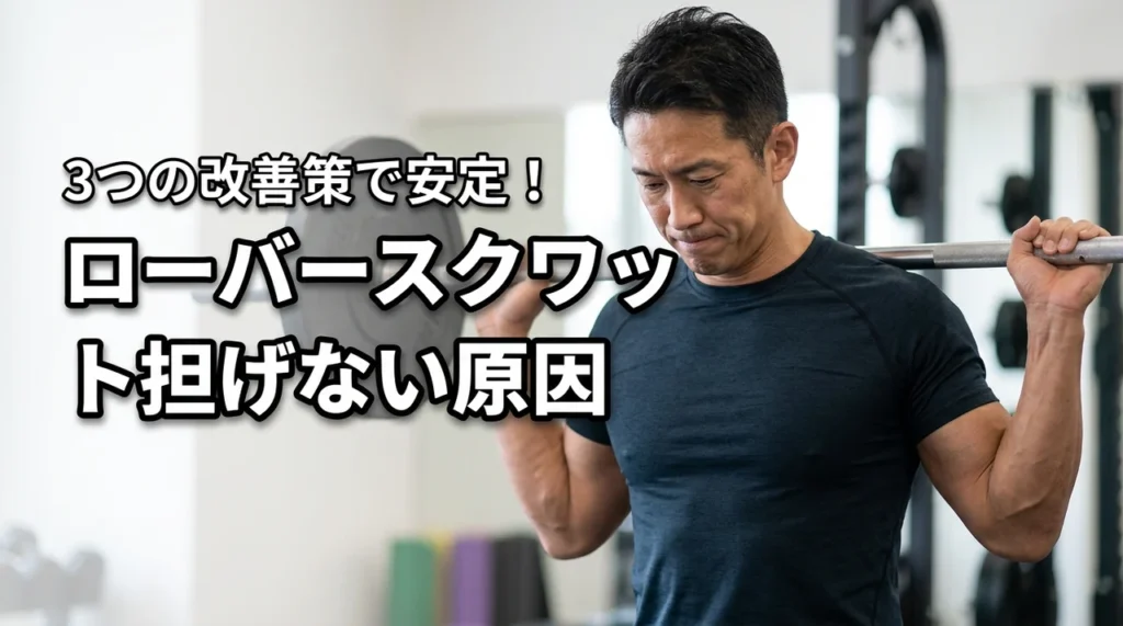 ローバースクワットが担げない3つの原因を特定！安定して担ぐためのフォームと改善策