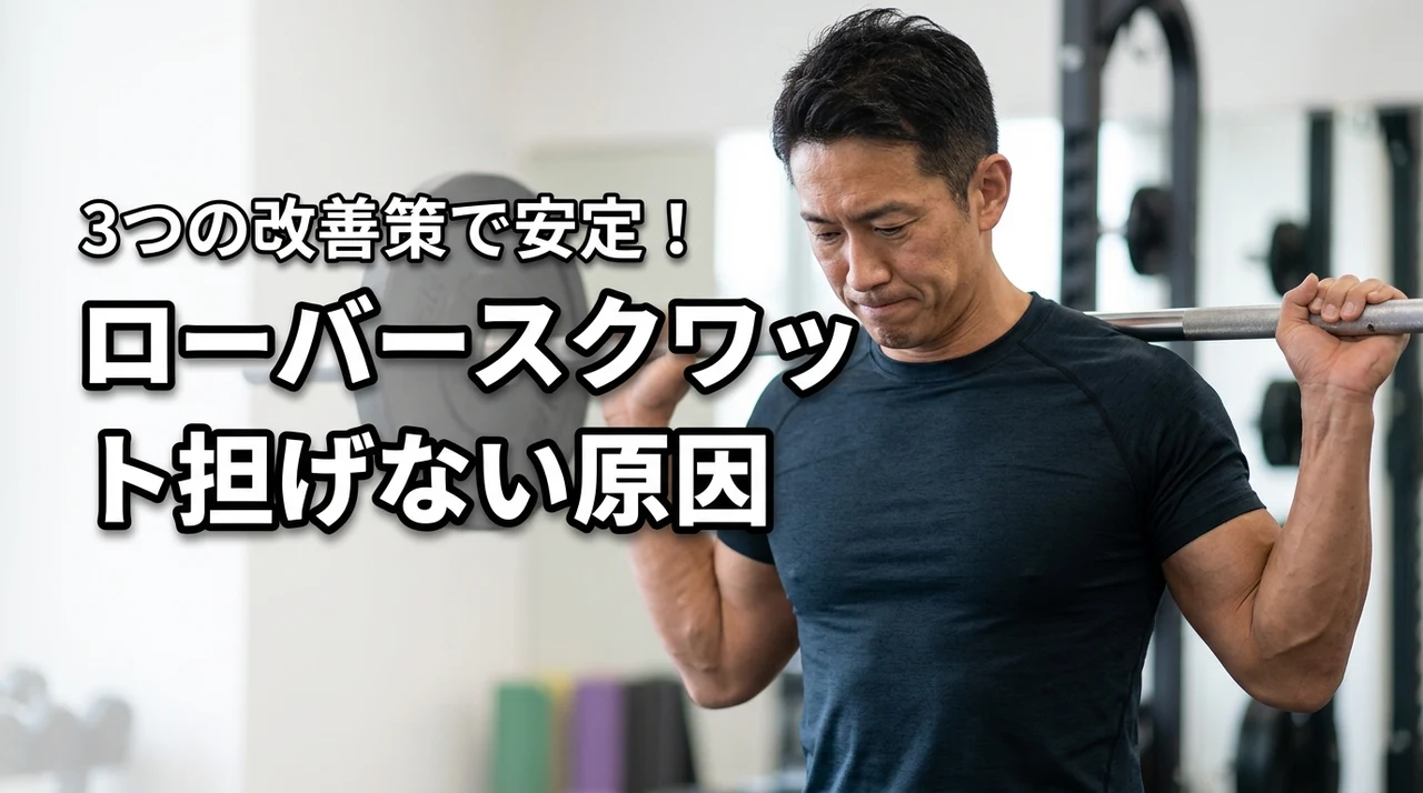 ローバースクワットが担げない3つの原因を特定！安定して担ぐためのフォームと改善策