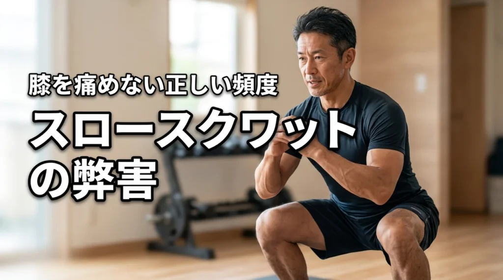 スロースクワットの弊害で膝を痛める？逆効果になる間違ったやり方と正しい頻度を解説
