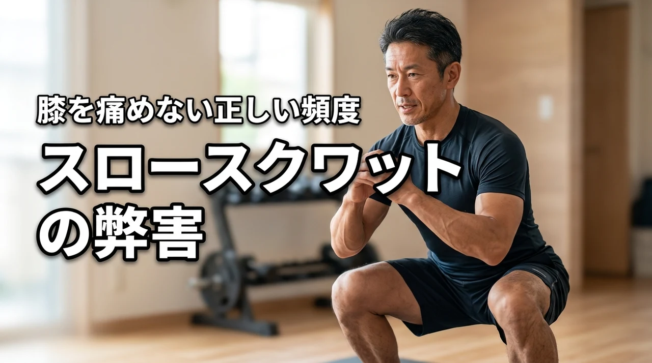 スロースクワットの弊害で膝を痛める?逆効果になる間違ったやり方と正しい頻度を解説