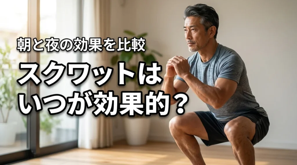スクワットはいつやるのが効果的？朝と夜で変わるダイエット効果の違いを徹底比較