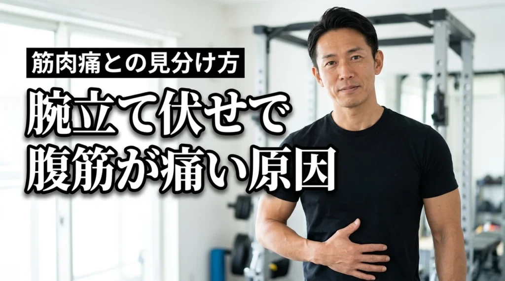 腕立て伏せをしていて腹筋が痛いのは怪我？原因の特定と筋肉痛との見分け方を確認