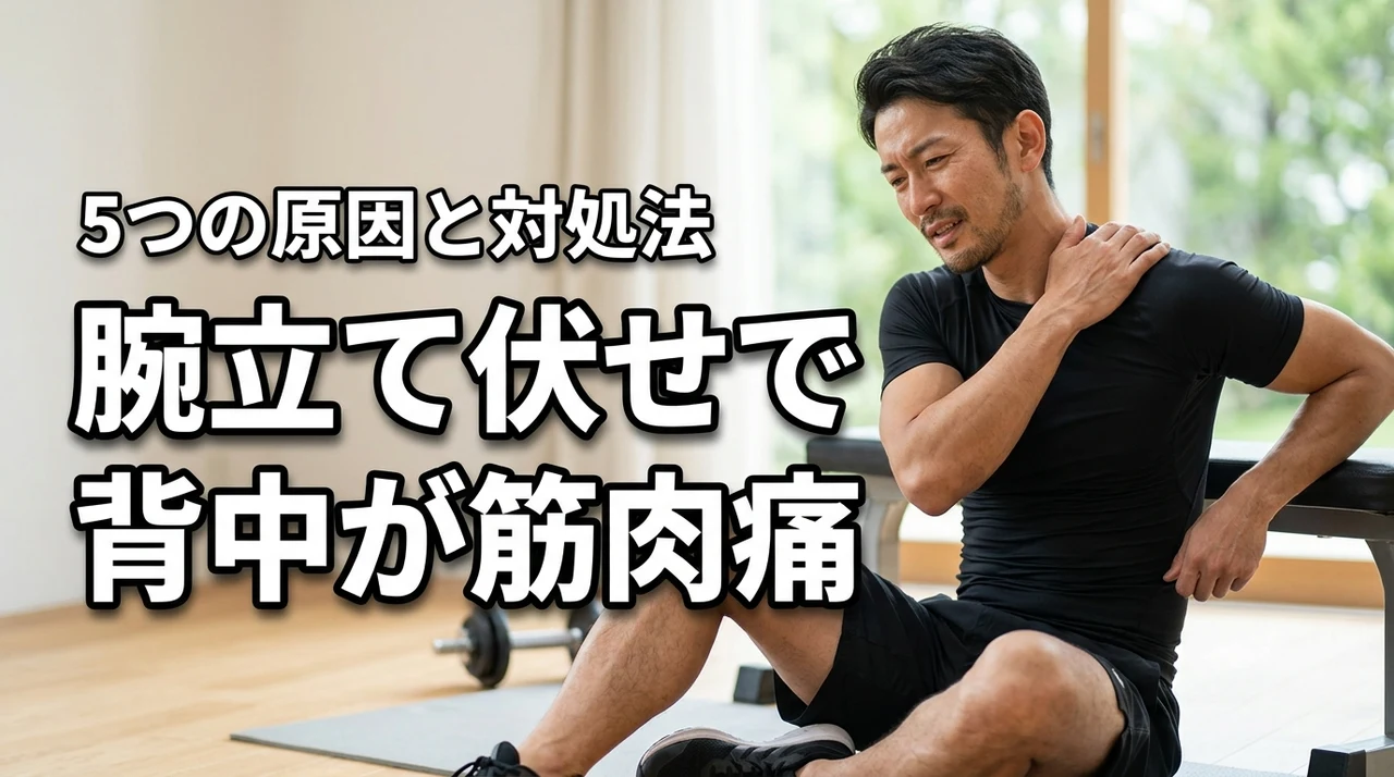 腕立て伏せで背中が筋肉痛になる5つの理由と対処法!おすすめ器具も紹介