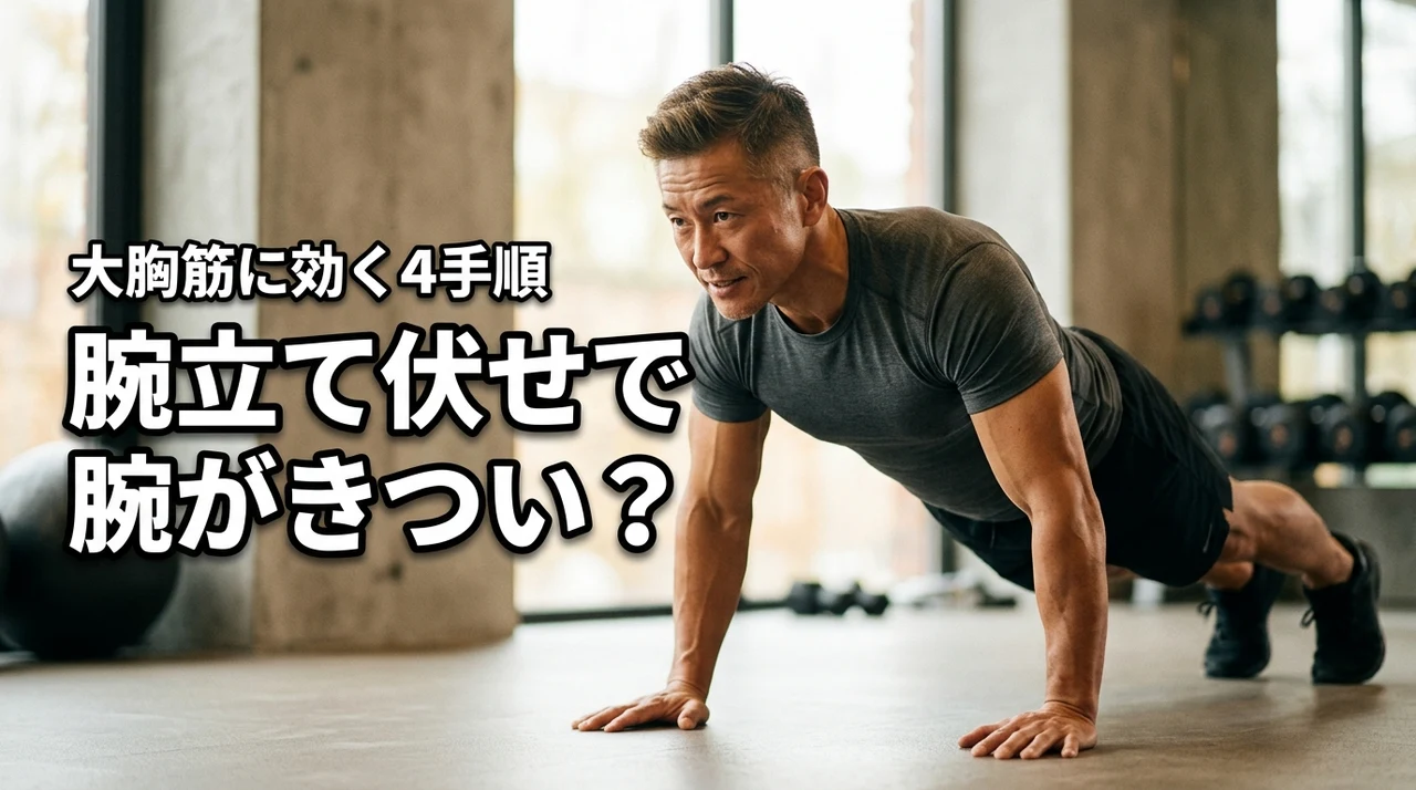 腕立て伏せで腕がきつい原因を解消!大胸筋を狙う正しいフォーム4つのステップ