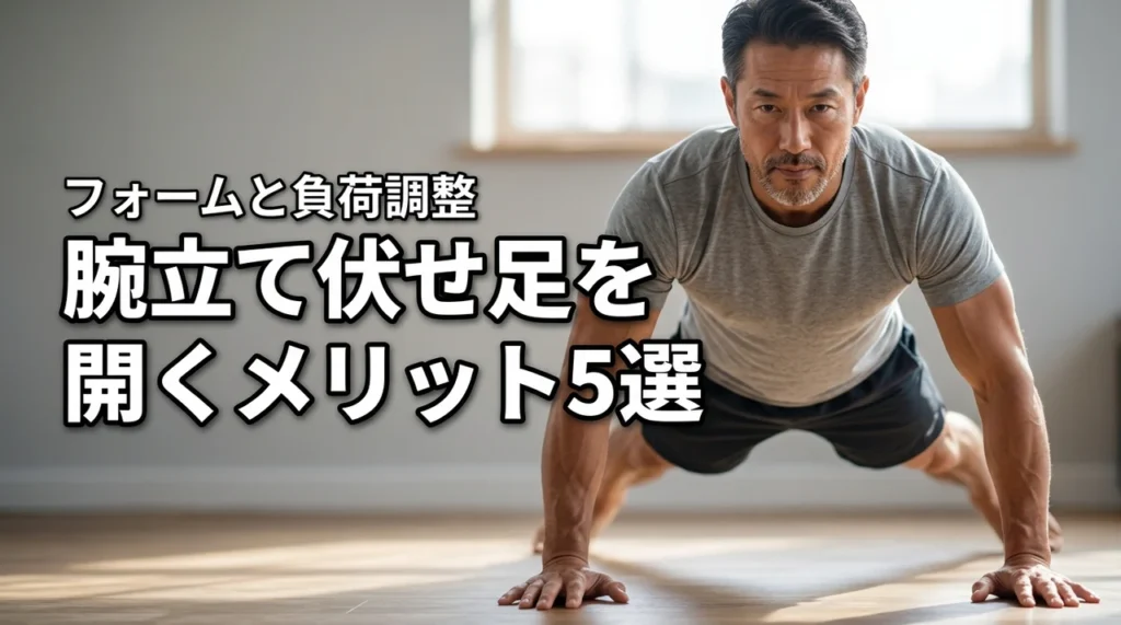 腕立て伏せで足を開く5つのメリット！正しい基本フォームと負荷調整のコツを解説