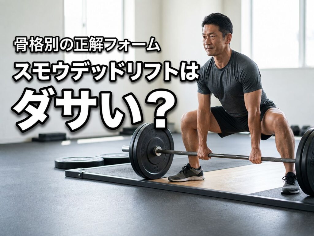 スモウデッドリフトはダサい？骨格に合うフォームの適正診断と理想の体を作る方法