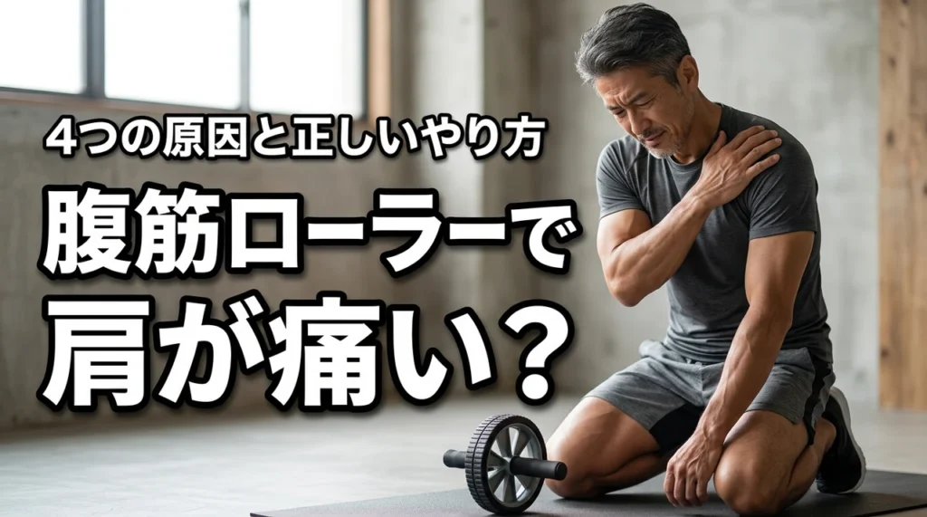 腹筋ローラーで肩が痛い4つの原因とは？痛めない正しいやり方とステップを解説（記事のアイキャッチ画像）