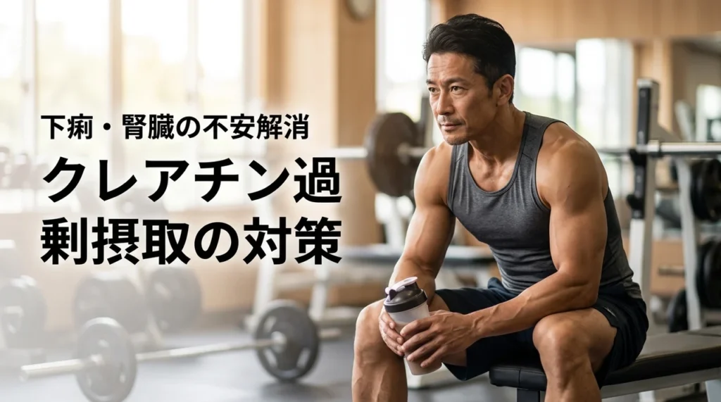 クレアチン過剰摂取で下痢や腎臓への影響は？不安を解消する安全な使い方のコツ（記事のアイキャッチ画像）