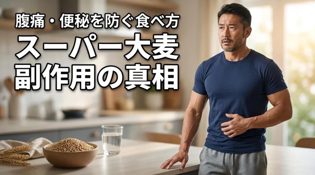 【検証】スーパー大麦の副作用で腹痛や便秘に？噂の真相と安全な食べ方を公開（記事のアイキャッチ画像）