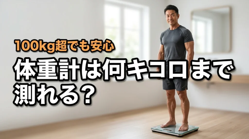 体重計は何キロまで測定可能？100kg超でも安心な高耐荷重モデルの選び方（記事のアイキャッチ画像）